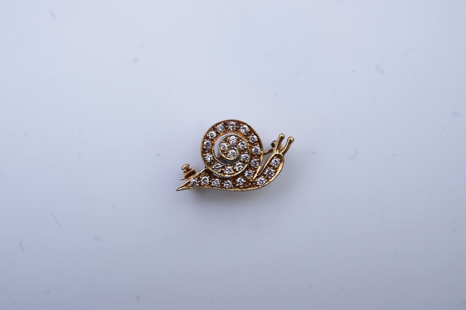 A diamond novelty brooch